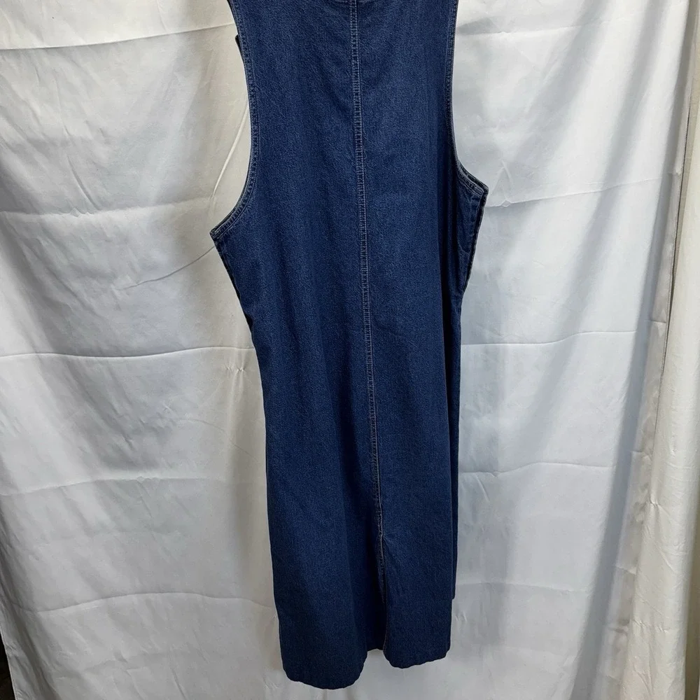 🇺🇸 Smart Objects - Embroidered American Flag Stars Denim Dress -‎ Size Large